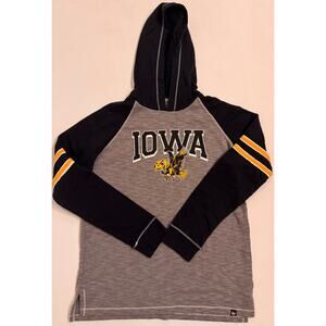 '47 Brand Iowa Hawkeyes Long Sleeve Hooded Lightweight Hoodie Size S Black/Gold